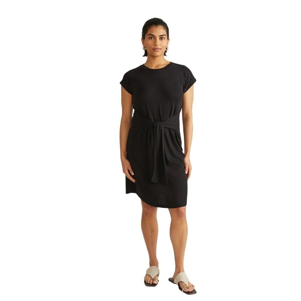Universal Standard Misa Tie Dress Womens Size 18/20 Minimalist Capsule Goth Work